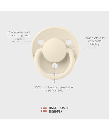 BIBSE de Lux BPA-Free Cherry Shape Silicone Pacifier 2-Pack for 0-36 Months Made in Denmark | Eloise Baby Blue - Buy Online on GoSupps.com
