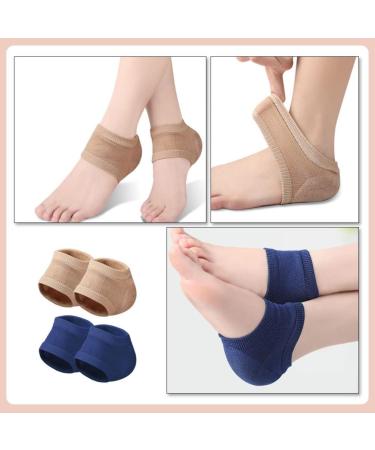 minkissy 2 Pairs Moisturizing Heel Socks Open Toe Socks Cracked Gel Heel Protector Toeless Spa Socks Heel Repair Socks Footcare for Dry Hard Cracked Skin B - Buy Online on GoSupps.com