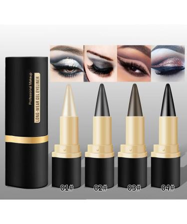 Ayky Long Wear Gel Eyeliner Natural Black Eyeliner Cream Waterproof Smokey Eyeshadow Palette Stick Smudge Proof Liquid Eyeliner Pencil for Daily or Party Looks (4 Color) - Buy Online on GoSupps.com