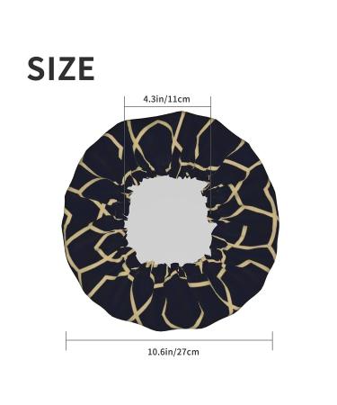 Geometric Lines Printed Shower Cap - Waterproof Bath Cap for Women - Buy Online on GoSupps.com