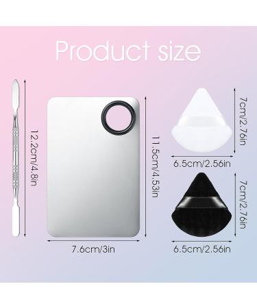 AHQiZFX 10-in-1 Makeup Spatula and Powder Puff Set with Professional Cosmetic Palette Triangle Puff for Eye Shadow Spatula Facial Cosmetic Makeup Tool for Eyelashe Body - Buy Online on GoSupps.com
