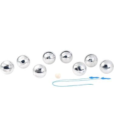Premium Pearl Boules Balls Set - 8 Metal & 1 Wooden Ball for Boules & Boccia Game | Perfect Gift for Men - Includes Spacer & Bag - Buy Online on GoSupps.com