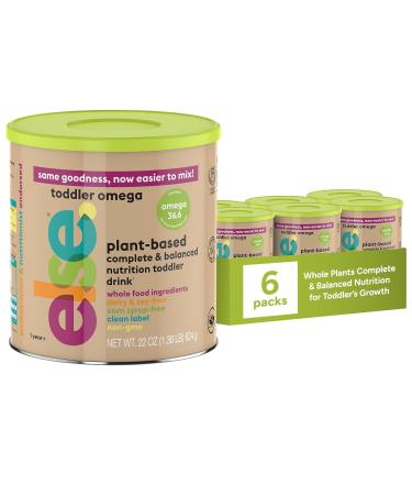 Else Toddler Nutritional Drink - Dairy Free Toddler Nutrition Drink Powder - Lactose Free Plant Based Formula for Kids 12+ Months - Complete Supplement Clean Label Purity Certified (22 oz 6-Pack)