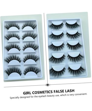 POPETPOP 5 Pairs Fake eyelashes magnetic false eyelashes magnetic eyelash fluffy false make up accessories lash accessories Realistic Fake Lashes girl Hand made false bottom fiber - Buy Online on GoSupps.com