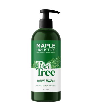 Tea Tree Oil Body Wash - Hydrating Shower Gel for Men & Women | Moisturizing Tea Tree Body Soap with Peppermint - 16 Fl Oz - Buy Online on GoSupps.com