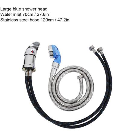 Shampoo Bowl Faucet 70cm Shampoo Bed Faucet and 120cm Shampoo Bowl Hose Shower Head Wash Hair Tap Mixing Valve Salon Shampoo Bowl Parts Kit - Buy Online on GoSupps.com