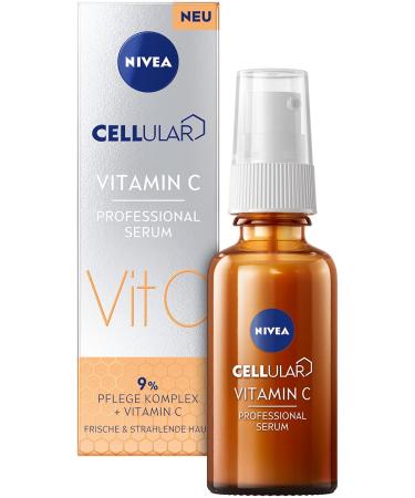 NIVEA Cellular Professional Vitamin C Serum (30 ml), moisturizing serum with vitamin C, anti-wrinkle serum for a more even and radiant complexion