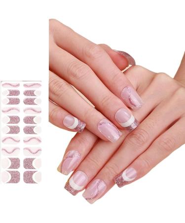TQUXNGA Semi Cured Gels Nails Stickers Light Required Nails Polish Strips Gels Nail Strips Nails Decortions for Party Wedding Style11 - Buy Online on GoSupps.com