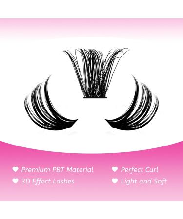 Fadlash 60D Cluster Eyelash Extensions - 200pcs DIY 0.07 D Curl Single Eyelashes 12-18mm for Home Use - Buy Online on GoSupps.com