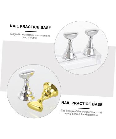 minkissy 2 Sets Nail Holder Nail Practice Holder Nail Stand Nail Art Holder Nail Art Practice Stands Nail Display Stand Nail Art Practice Rack Nail Art Stand Manicure Acrylic Checkerboard - Buy Online on GoSupps.com