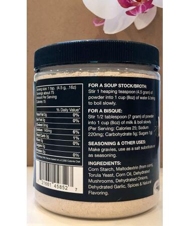 Vogue Cuisine Mushroom Soup Seasoning Base - Low Sodium, Gluten Free - 12 oz (Pack of 1) - Buy Online on GoSupps.com