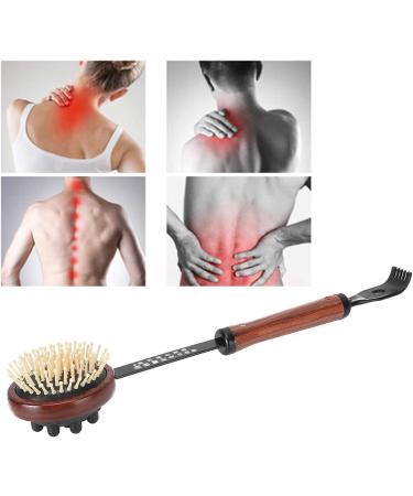 Verdant Touch 3-in-1 Manual Massage Device Scalp Hammer & Back Scraper 37cm Black & Silver - Buy Online on GoSupps.com