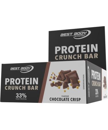 Fitnesshotline Best Body Nutrition Protein Crunch Bar 33 12x35g Chocolate Crisp Bars Protein Bars Chocolate Crisp 12x35g - Buy Online on GoSupps.com