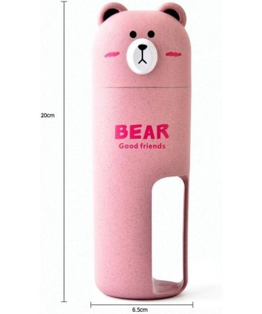 Fantasee Travel Toothbrush Cup with 2 Toothbrushes | Portable Eco-Friendly Wash Cup Holder for Business Trips | Wheat Straw Fiber | Blue - Buy Online on GoSupps.com