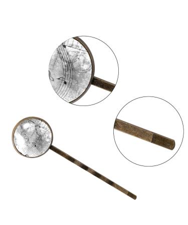 Handmade Glitter Crystal Hair Clips Set | Musical Notes Hair Barrettes | Retro Grey Hair Accessories for Women and Girls - Buy Online on GoSupps.com