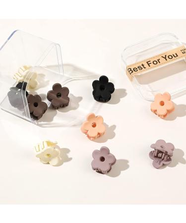 Mini Flower Hair Claw Clips Variety Pack - 10PCS Mixed Colors for Women and Girls | Non-Slip Tiny Plastic Jaw Clips for Thin Hair Styling - Buy Online on GoSupps.com