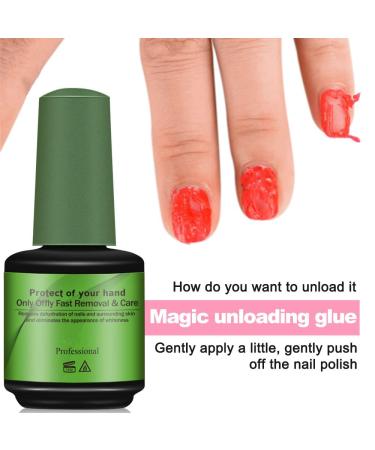 Magic Gel Nail Polish Remover - Quick, Efficient & Gentle on Nails | Professional Manicure Salon at Home | Perfect Gift for Women and Girls - Green2 - Buy Online on GoSupps.com