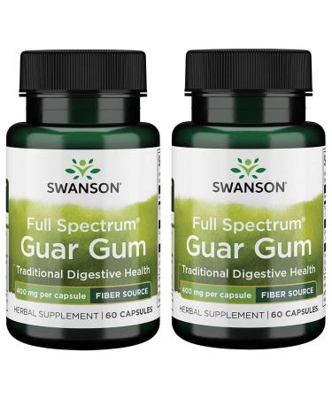 Swanson Full Spectrum Guar Gum 400 mg 60 Caps 2 Pack