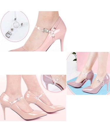 Non-Slip Transparent Shoe Straps for Girls | Stretchy Leather High Heel Accessory - Buy Online on GoSupps.com