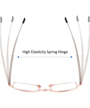 MMOWW Foldable Reading Glasses for Men & Women - Telescopic Anti Blue Light Mini Glasses (Rose Gold +1.5x) - Portable Zipper Case - Buy Online on GoSupps.com