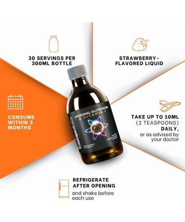 Intelligent Labs Liposomal Glutathione + Vitamin C Advanced Liquid Antioxidant Formula 500 mg Reduced L-Glutathione + 1000 mg Vitamin C per Serving 30 Servings Soy Free - Buy Online on GoSupps.com
