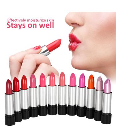 Layhou 12 Color Waterproof Lipstick Set | Long Lasting Glossy Balm & Lip Rouge | International Shipping - Buy Online on GoSupps.com