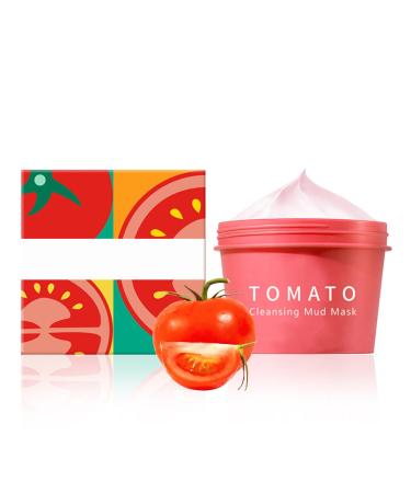 Tomato Clay Face Mask Clay Mask for Pores Moisturizing Clay Mask Controlling Oil Mud Mask for Deep Cleansing Exfoliating Facial Mask Remove Acne & Refining Pores Reduce Blackheads & Dark Spots