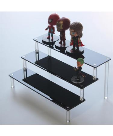 Premium Waoceo Acrylic Glasses Stand - Multi-Storey Jewelry & Sunglasses Rack | 20cm | Handcrafted Black Organizer for Watches - Buy Online on GoSupps.com