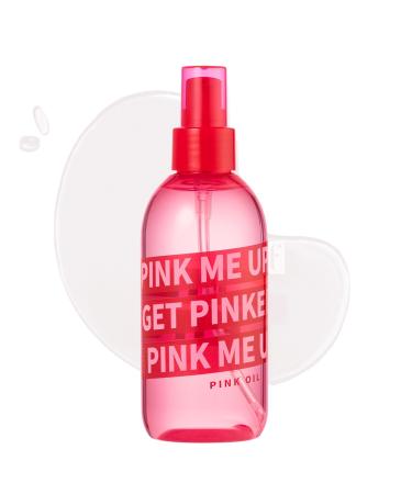 GET PINK ME UP HAIR OIL - Treatment Floral Hair Essence Serum Deep Hydrating Vitalizing Nourishing Shining Elasticity Fragrance with Sweet Rose Extract Coconut Avocado Oil - 6.7 Fl oz