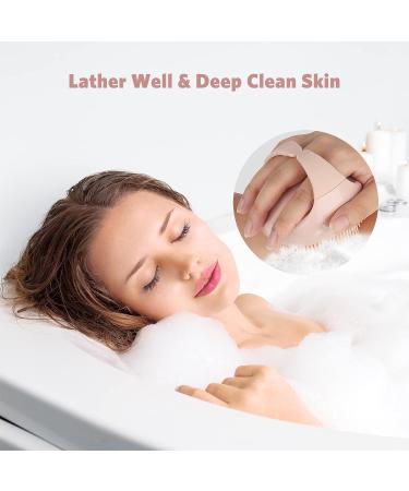 AIMIKE Silicone Body Scrubber Brush - Soft Bath Exfoliator for Smooth Skin | Food-Grade Silicone | Gentle Exfoliation for Sensitive Skin - Buy Online on GoSupps.com