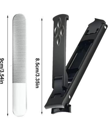 Stainless Steel Nail Clippers - Thick Nail Clippers | Portable Large Mouth Nail Clippers For Women | Thick Nail Clippers For Women And Men Black - Buy Online on GoSupps.com