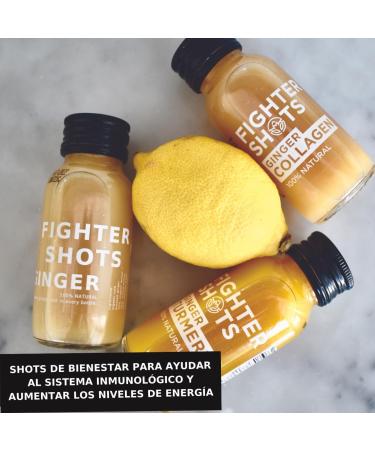 Fighter Shots Vitality Mixed Pack (12x60ml)| Ginger/Ginger Turmeric/Ginger Collagen/Ginger Manuka | 100% Natural | Perfect Morning/Post Workout Pick Me Up | No Preservatives | Fresh Ginger Shots - Buy Online on GoSupps.com