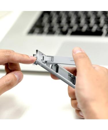 Thick Nail Clippers Thick Toenail Clippers Foldable Wide Nail Clippers Double Head Toenail Clippers Portable Fingernail Cutter Finger Thick Nail Clippers for Men and Women Silver - Buy Online on GoSupps.com