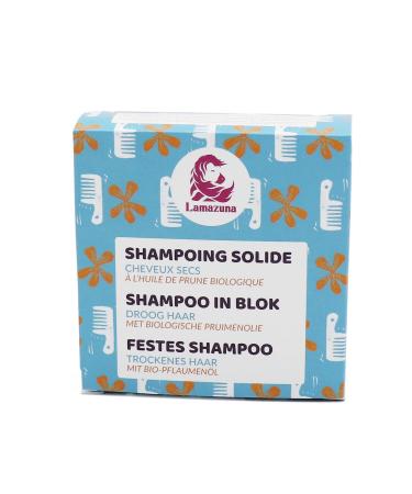Lamazuna Lamazuna Organic Solid Shampoo | with organic plum oil | for dry hair | contains essential oils | gives shine and volume to hair | gentle on the scalp | 70 ml (70 ml)