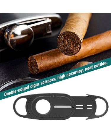 Cigar Holder Leather Cigar Case Premium 2 Finger Leather Cigar Case Cigar Case with Cutter Cigar Travel Case for Men Cigar Accessories Include Stainless Steel Cigar Cutter - Buy Online on GoSupps.com