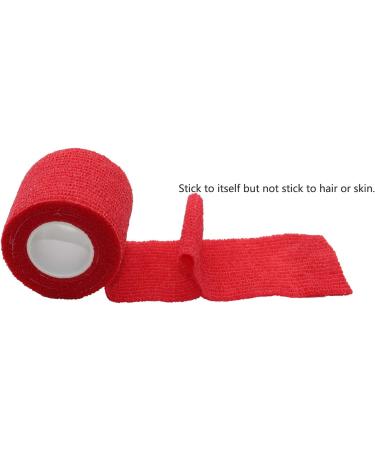 Fuluning Self-Adhesive Sports Tape - Strong 5cm Bandage for Wrist 12 Rolls Red | International Shipping - Buy Online on GoSupps.com