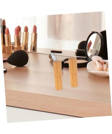  MAJORMENCH 2 Bamboo Lipstick Lip Gloss Container Empty and Refillable Lip Balm Tubes for DIY Makeup Portable Empty Tubes DIY Lipstick Container - Buy Online on GoSupps.com