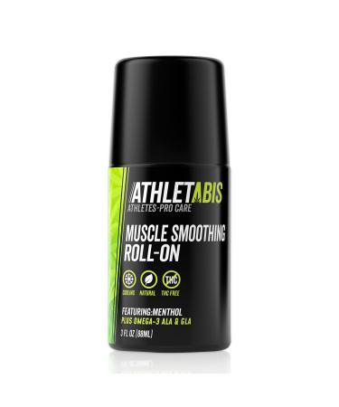 Athletabis Muscle Soothing Roll On Gel 3 oz - Fast Acting Muscle Soothing for Joint Back Soreness Knee Sore Muscle Soothing - Roll On for Soreness with Soothing Menthol and Eucalyptus