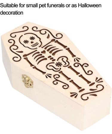 Decorative Wooden Coffin Pet Burial Coffin Gothic Style for Coffin Box for Small Pets for Hamsters for Halloween Party Decor(#2) - Buy Online on GoSupps.com