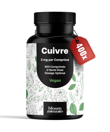 Cuivre Compl ment Alimentaire - 400 Comprim s - 2 mg par Comprim Vegan Produit en Allemagne