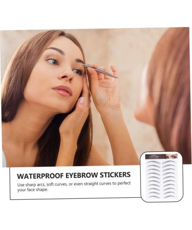 PLAFOPE Eyebrow Sticker 3 Sheets Waterproof Eyebrow Stickers Makeup Tools False Peel Fake Eyebrow Stickers Cosmetic - Buy Online on GoSupps.com