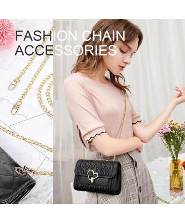 47 Inch Purse Chain Strap Shoulder Crossbody Replacement Straps with Metal Buckles  Gold Chain Strap for Purse Crossbody Handbag (Gold) - Buy Online on GoSupps.com