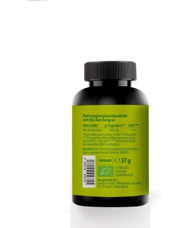 Lebpur Organic Barley Grass Capsules - 60 High-Dose Vegan Capsules (1000mg Daily) - 100% Organic Lab Tested Made in Germany - No Additives - Buy Online on GoSupps.com