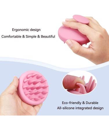 Silicone Scalp Massage Brush | Stimulate Hair Growth & Improve Blood Flow | Relaxing Pink Shampoo Brush - Buy Online on GoSupps.com