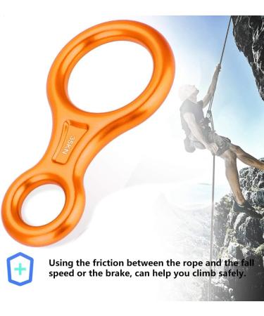 Alomejor 35KN Climbing Figure 8 Rappelling Safety Ring - Mountaineering & Rock Climbing Gear in Orange - Buy Online on GoSupps.com