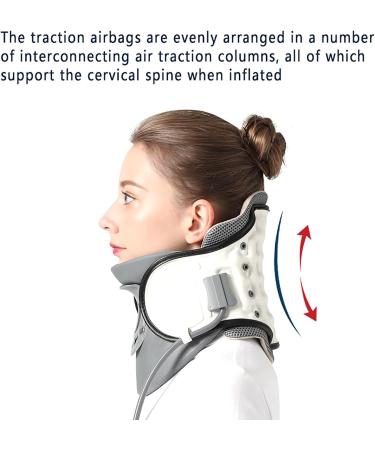 Adjustable Cervical Spine Traction Device - Airbag Neck Collar for Pain Relief & Decompression | 360 Support - Buy Online on GoSupps.com