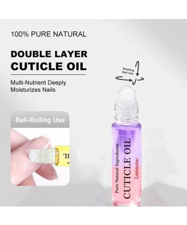 Nail nourishing Oil Ball Bottle Nail nourishing Oil Two-Color double-Layer Nail Cuticle Repairing Oil Natural Rose-Lavender plant Essential Oil To Remedy Nail Damage - Buy Online on GoSupps.com