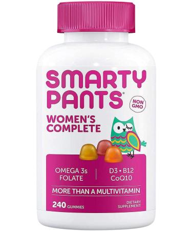 SmartyPants Women's Complete Multivitamin Dietary Supplement Netcount Blueberry Gummy 240 Count