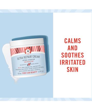 First Aid Beauty Ultra Repair Cream 6 oz - Pink Grapefruit Intense Hydration Moisturizer - Buy Online on GoSupps.com