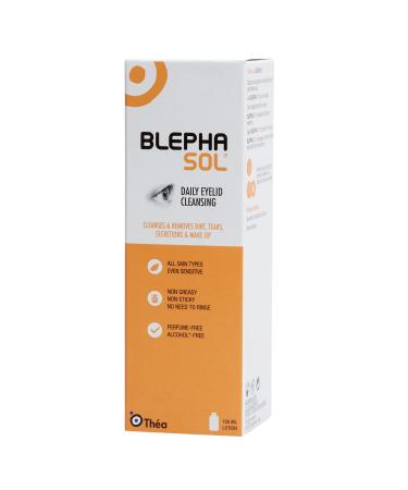 2 x Blephasol 100ml Sensitive Eyelids Eye Lotion & Cotton Pads by Thea
